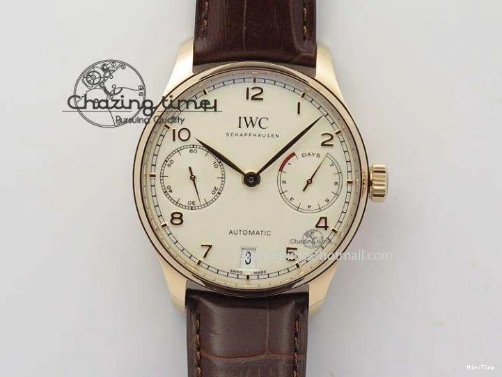 MIROTIME 0328 Portuguese IW3714 Diam ZF V2 1:1 Best Edition White Dial Blue Makers On Blue Leather Strap A79350 (Slim Movement) Stylish 7248